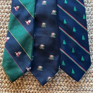3 Vintage Christmas Ties